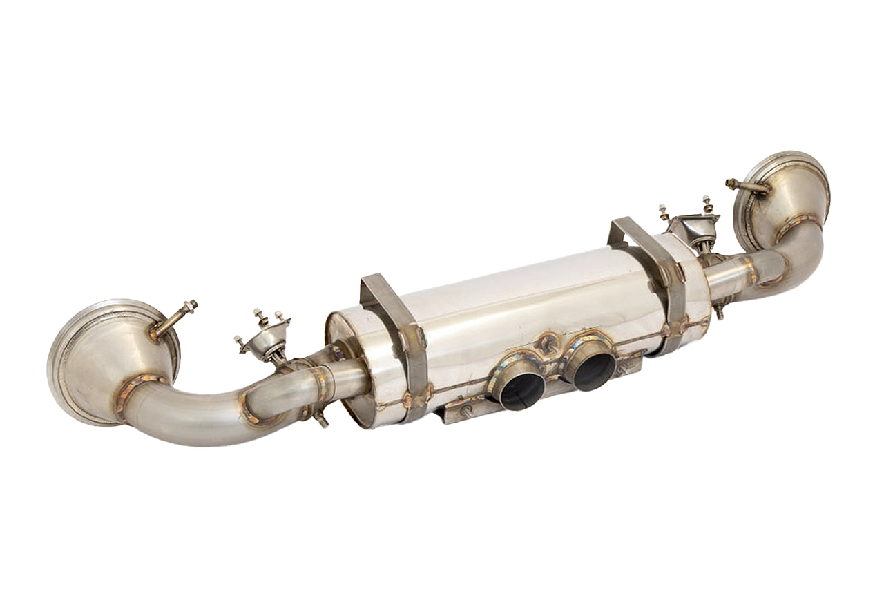 Aulitzky Exhaust | ECE Klappen-Sportendschalldämpfer | passend für Porsche 911 (992) 4.0 GT3/RS / Speedster 991.2 4.0