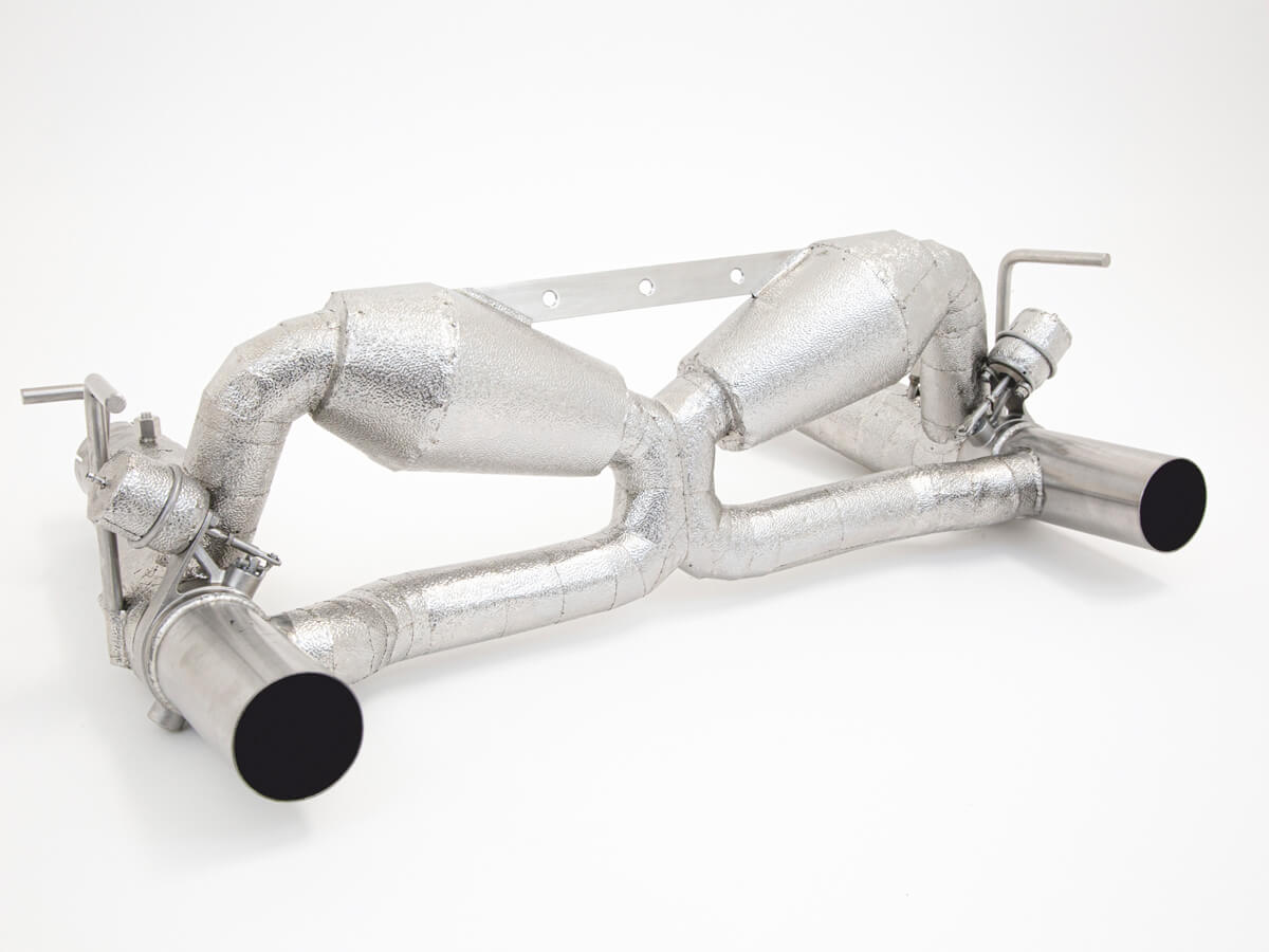 Aulitzky Exhaust | Race Abgasanlage 3" (76mm) mit Klappensteuerung | passend für Ferrari F8 Tributo/Spider 721PS