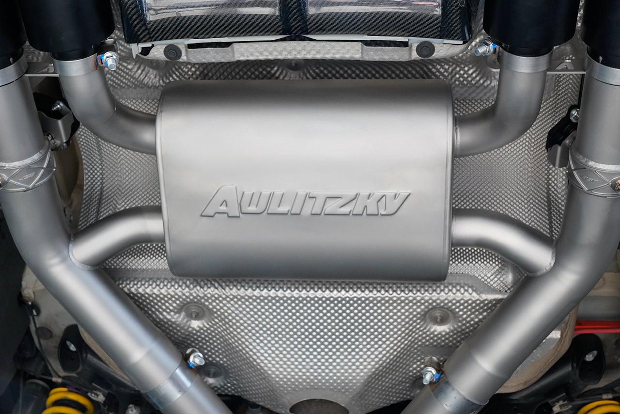 Aulitzky Exhaust | ECE Klappenabgasanlage 3" (76mm) ab Kat/OPF | passend für BMW M3/M4 inkl. Competition/CS (F80/F82/F83) S55