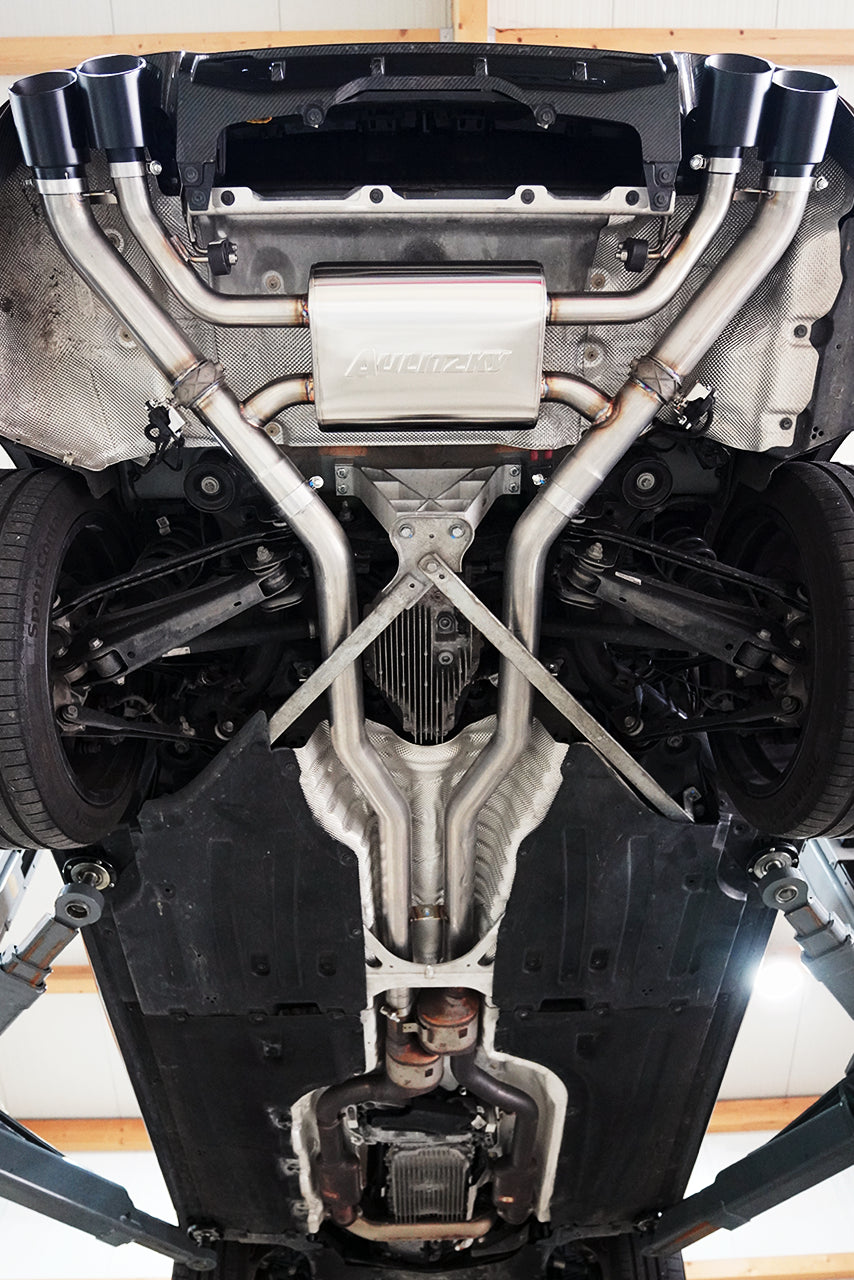 Aulitzky Exhaust | ECE Abgasanlage ab OPF mit Klappensteuerung | passend für BMW X3M/X4M inkl. Competition (F97/F98) S58