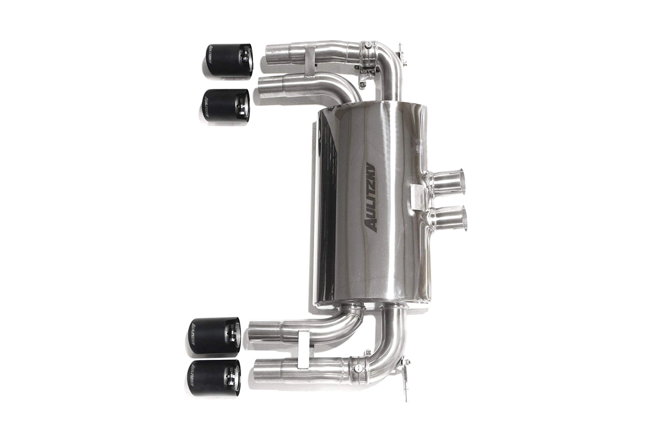 Aulitzky Exhaust | ECE Endschalldämpfer mit Klappensteuerung | passend für BMW X5M/X6M (F85/F86) 575PS