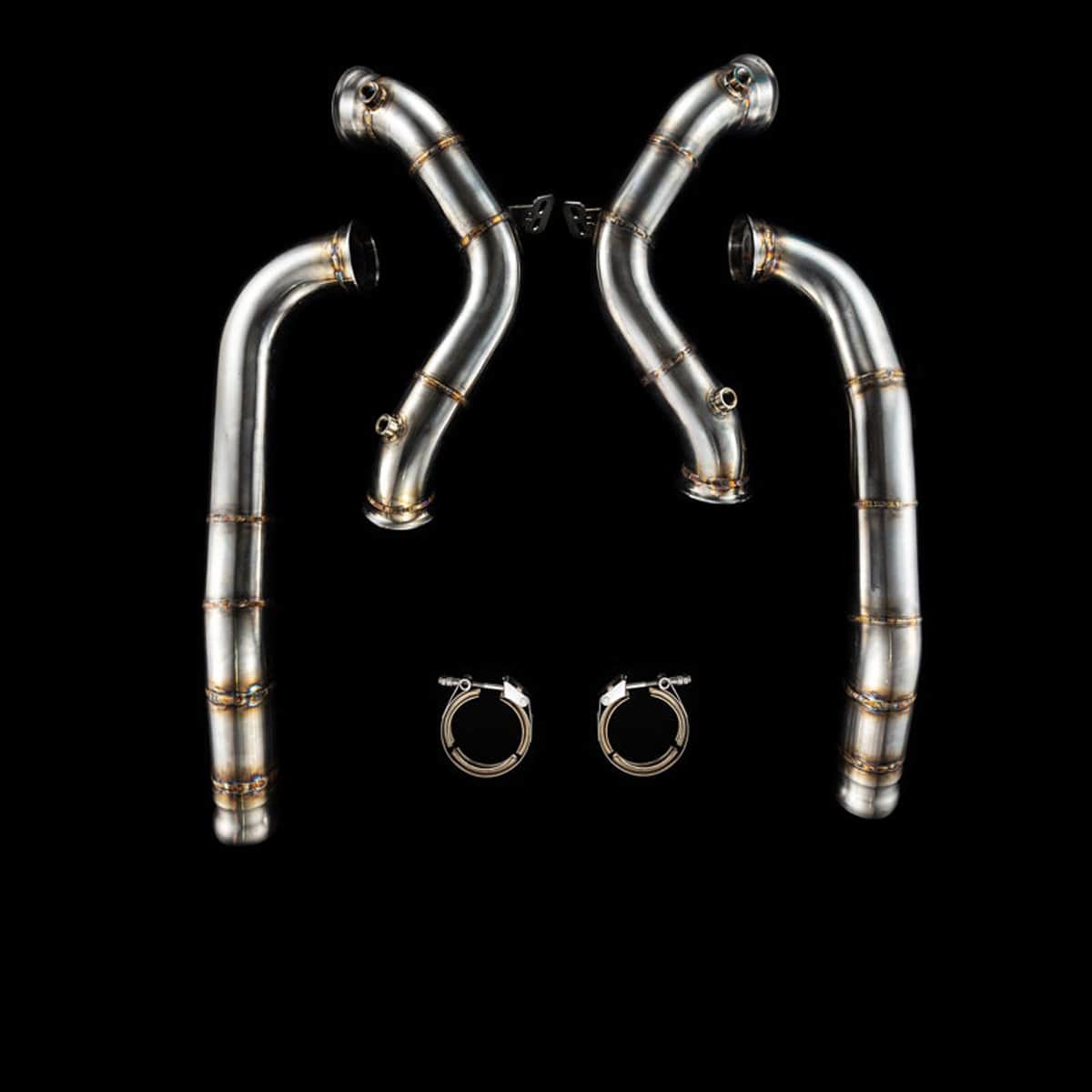 Downpipes 3,5" (89mm) Catless | passend für Mercedes-Benz AMG GT/GTS/GTC/GTR (C190/R190) | Blackboost